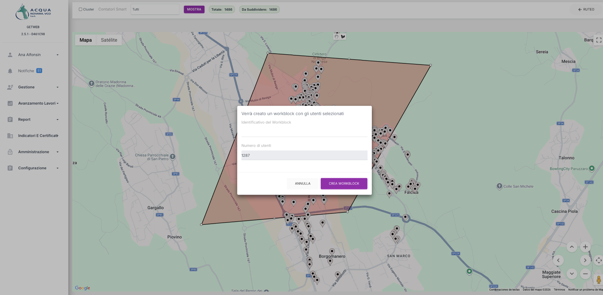 Selección geográfica de suministros para armar una ruta en GetWeb